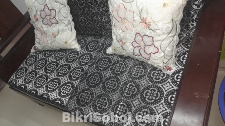 2+2+1 synthetic wooden sofa set